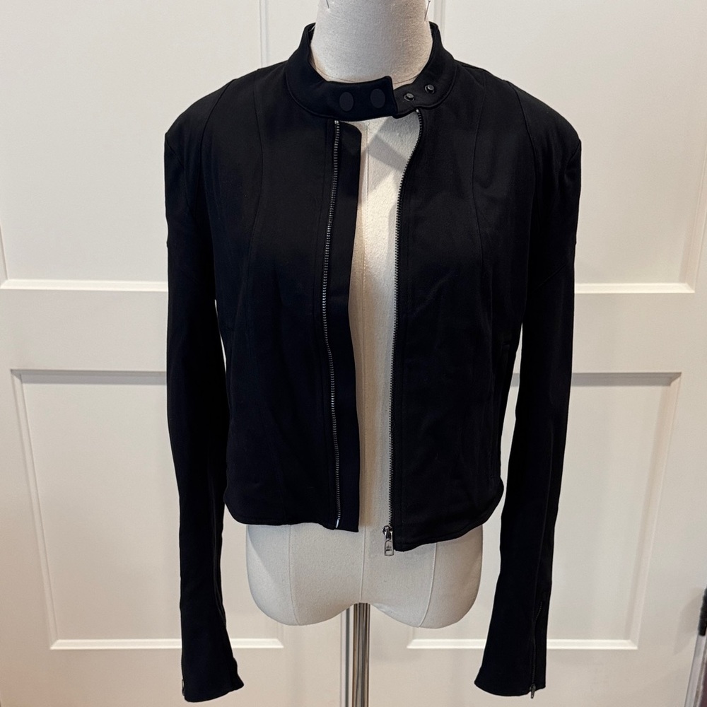 ALO | Cropped Full Throttle Moto Jacket | Size: Medium